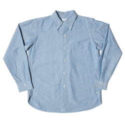 Lot 3099 L/S OXFORD B.D. SHIRTS WITH POCKET 耳付インディゴOX